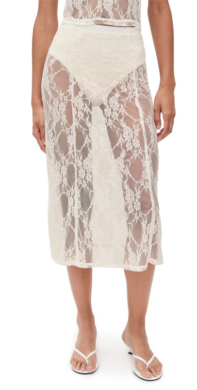 LE BOP Lace Skirt Black