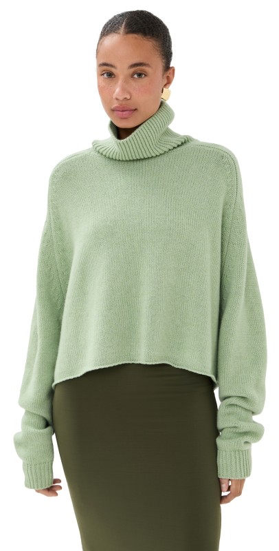 LISA YANG Cathie Cashmere Sweater Seafoam