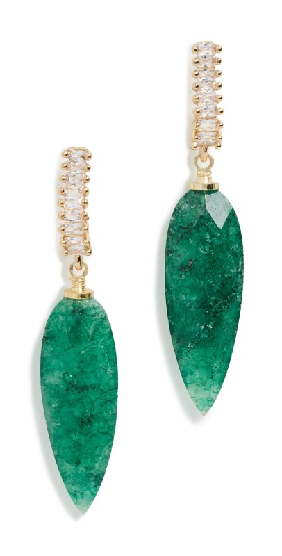 Brinker + Eliza Porter Earrings Green Strawberry Quart