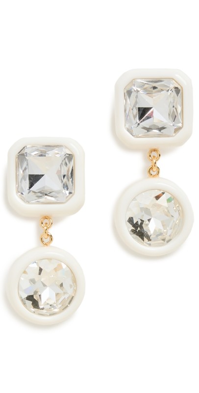 Lele Sadoughi Gem Drop Earrings Ivory 100