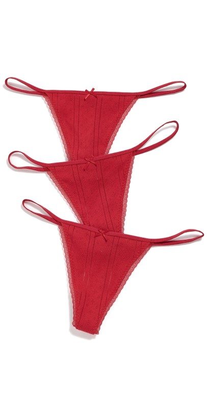 COUCOU Tanga 3 Pack Cherry Red