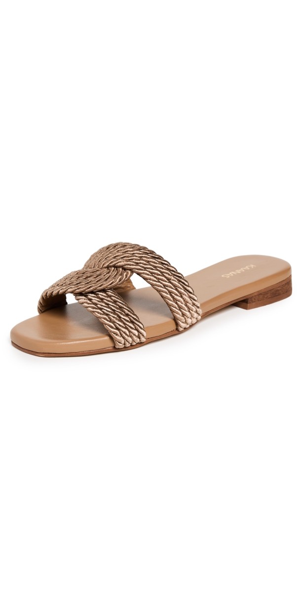 KAANAS Olas Corded Infinity Sandals Caramel