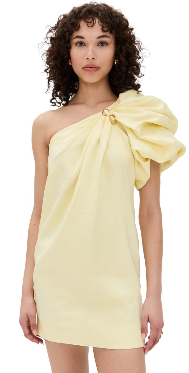 Aje Cira Mini Dress Lemon