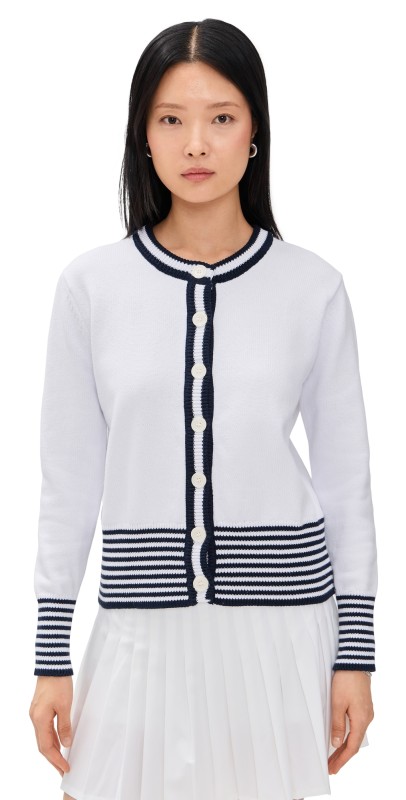 Addison Bay Coastal Cardigan Super White