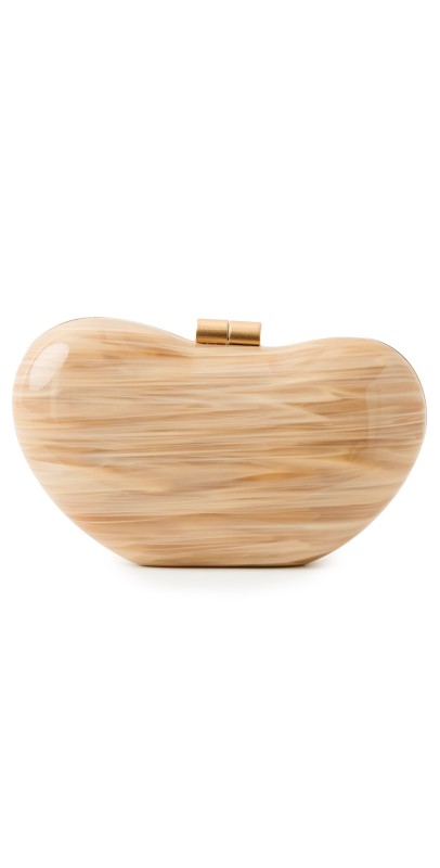 SIMKHAI Shadow Horn Clutch Ivory