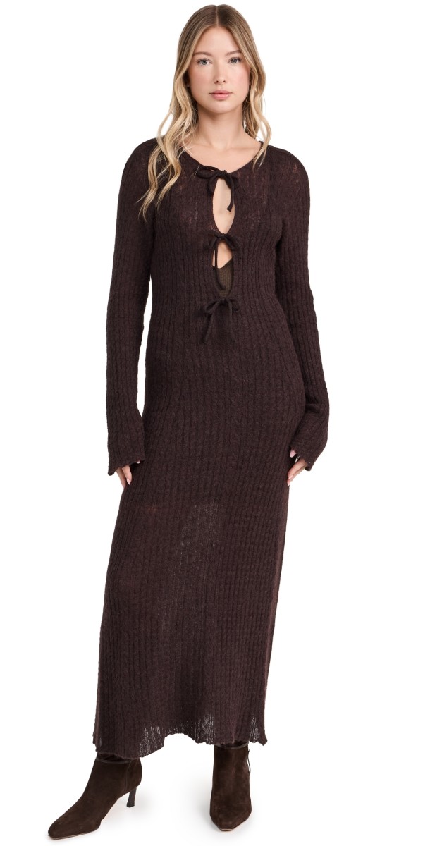 ALOHAS Triza Brown Maxi Dress Brown