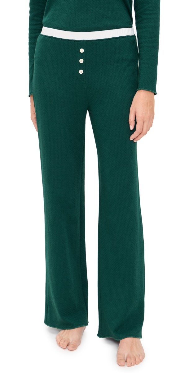 Cozyland by Morgan Lane Ellie Pants Evergreen Pointelle