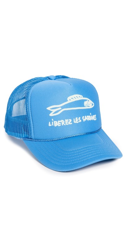 Clare V. Trucker Hat Sky Blue w/ Cream
