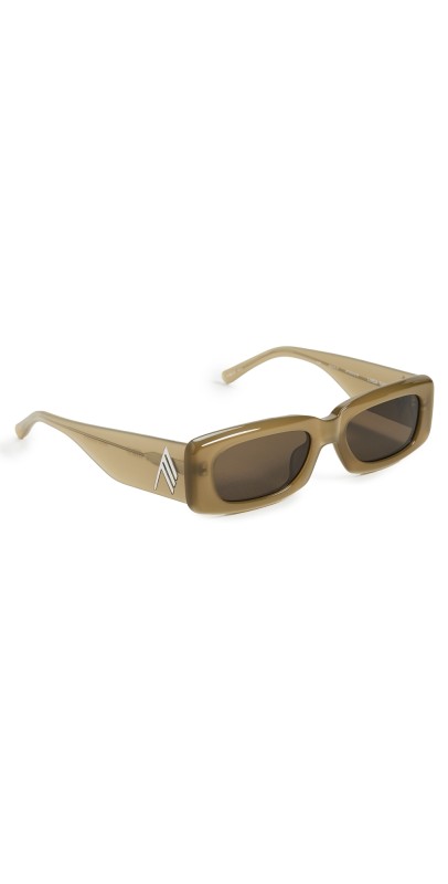 The Attico Mini Marfa Sunglasses Mastice/Silver/Peach