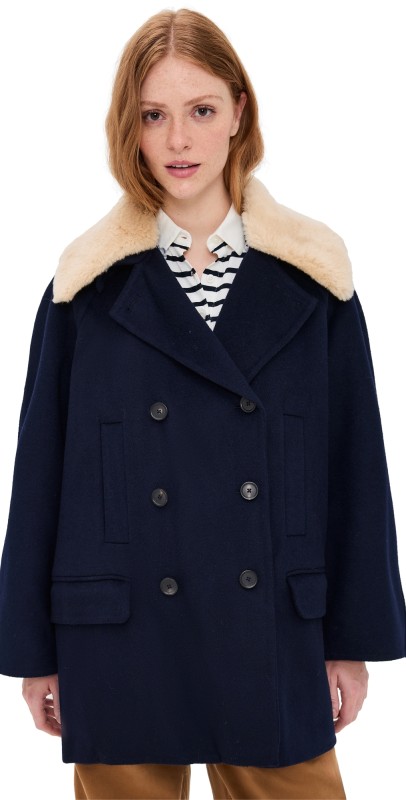 Sea Astra Double Faced Peacoat Navy