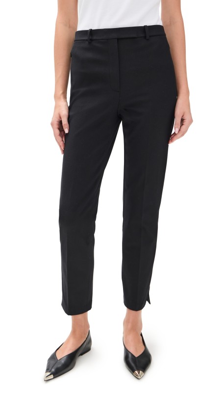 Theory High Waist Taper Pants Black