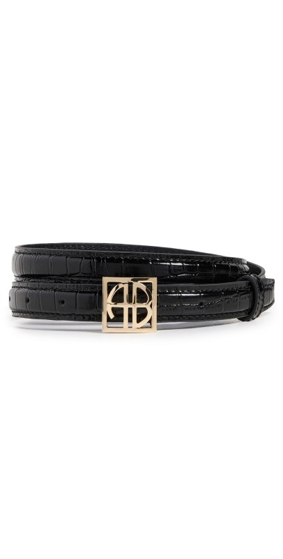 ANINE BING Monogram Belt Black