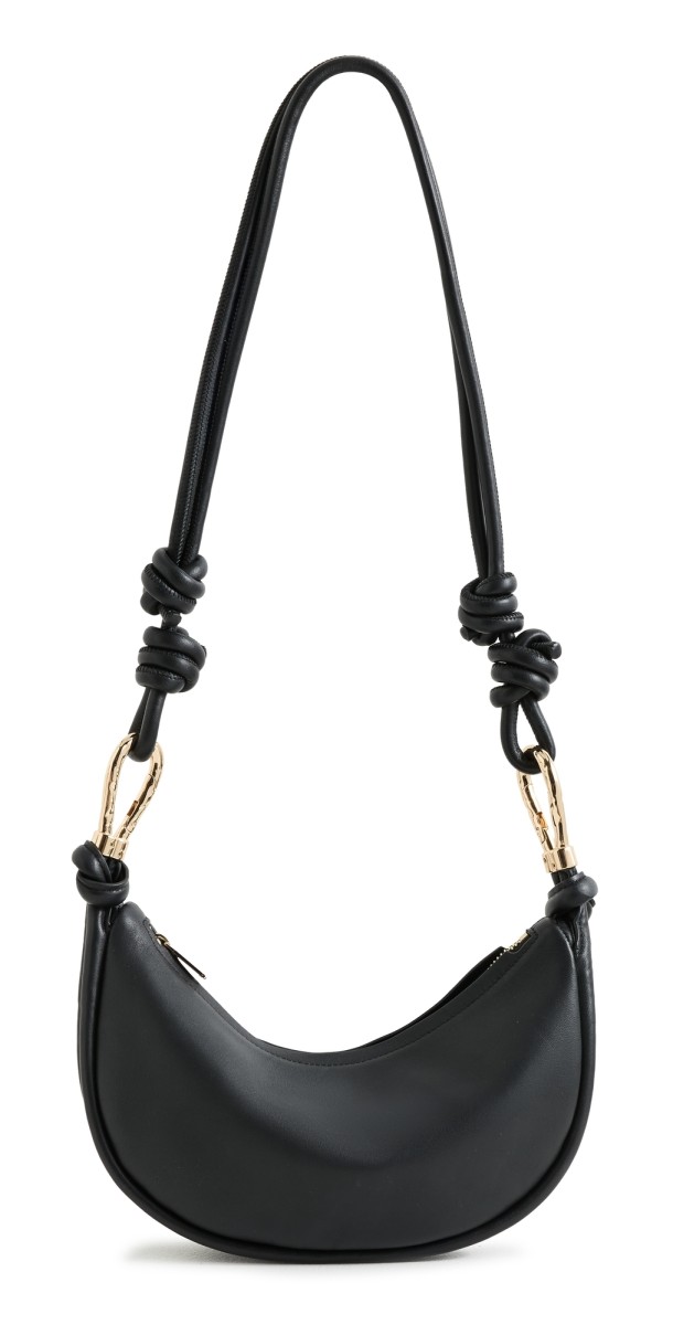 SIMKHAI Avery Leather Crossbody Bag Black