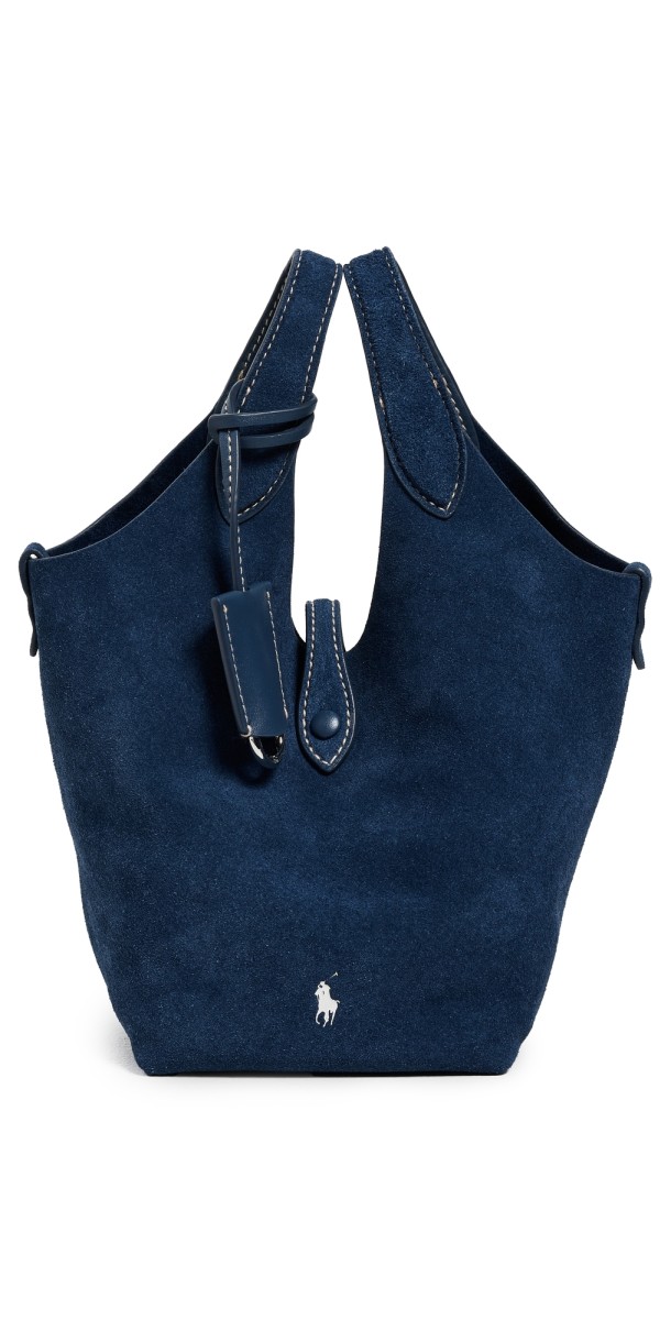Polo Ralph Lauren Suede Crossbody Bag Dark Jea