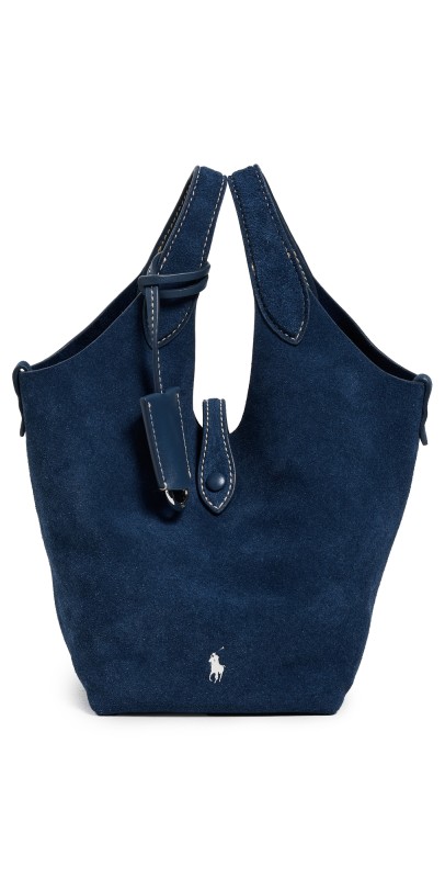 Polo Ralph Lauren Suede Crossbody Bag Dark Jea