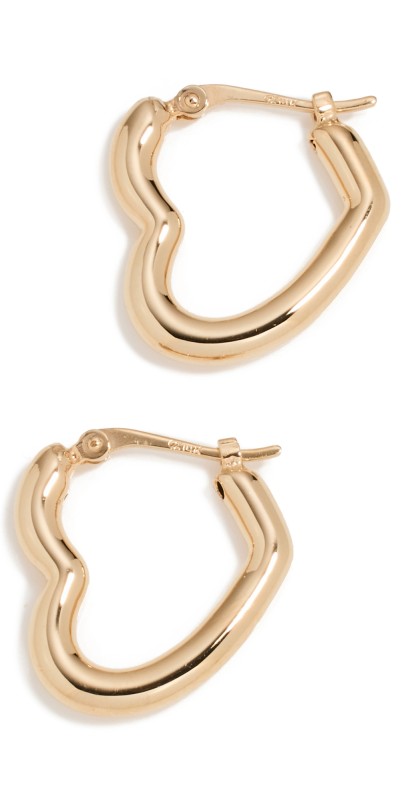 Ariel Gordon Jewelry 14k Junior Heart Helium Hoops Gold