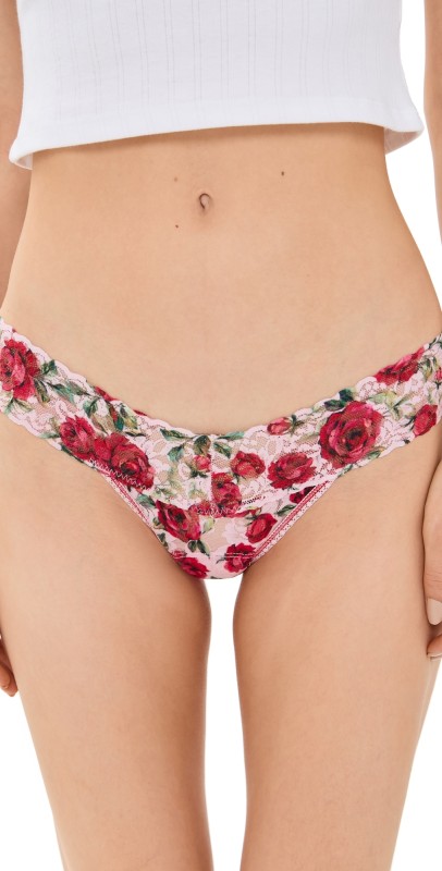 Hanky Panky Printed Signature Lace Low Rise Thong Je T'Aim