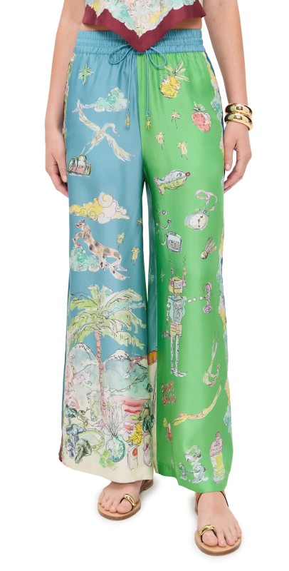 ALÉMAIS Daria Silk Pants Multi
