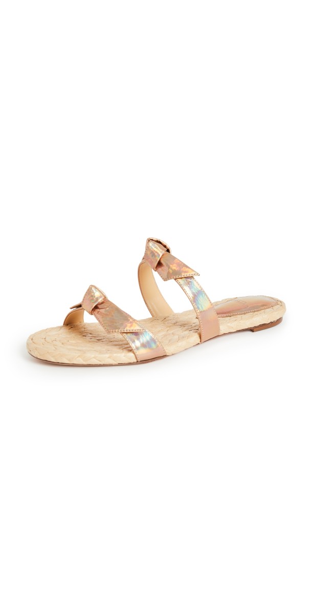 Alexandre Birman Clarita Braided Flat Sandals Golden