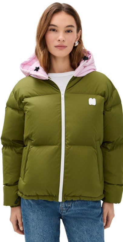 MSGM Hooded Puffer Military Green