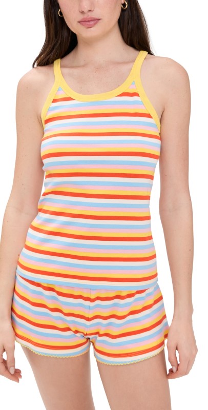 Cozyland by Morgan Lane Goldie Tank Sunshine Stripe