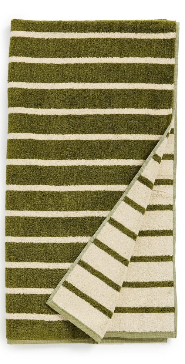 Dusen Dusen Bath Towel Green/Cream