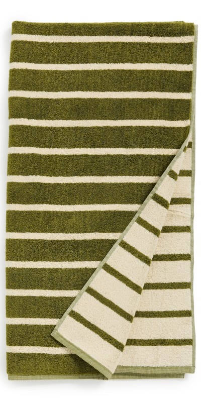 Dusen Dusen Bath Towel Green/Cream