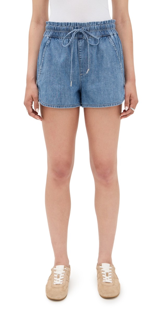 Veronica Beard Jean Nessie Dolphin Hem Shorts Amethyst Frost