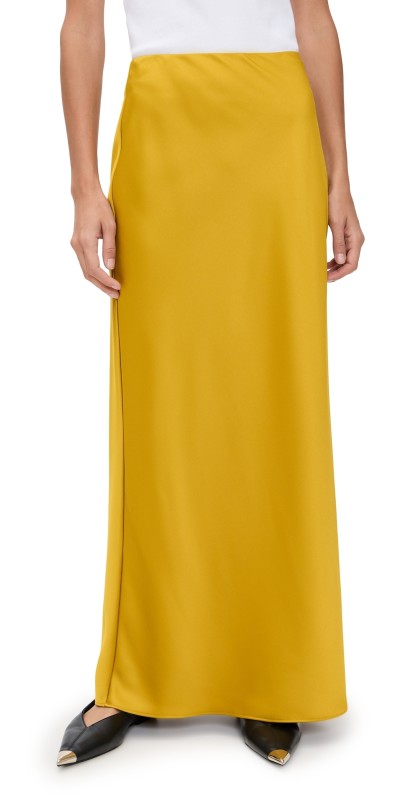 ALIGNE Harris Satin Skirt Hot Mustard