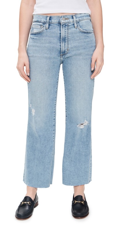 Joe's Jeans The Blake Cropped Wide Leg Jeans with Cut Hem Immaculate