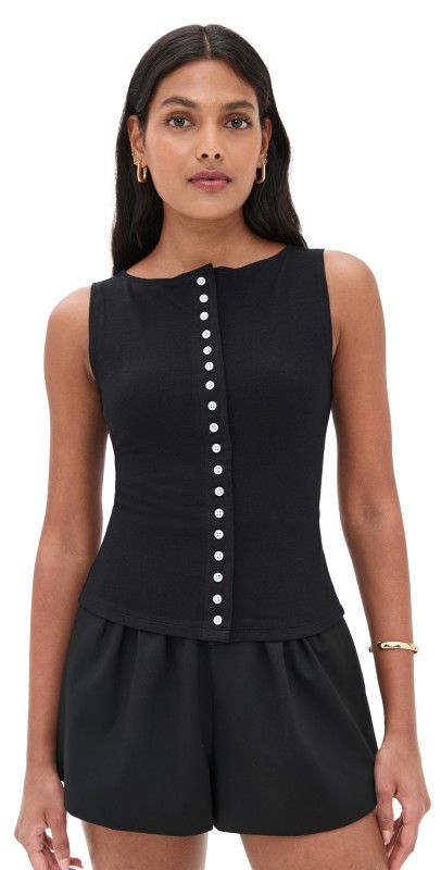 Reformation Julie Knit Top Black