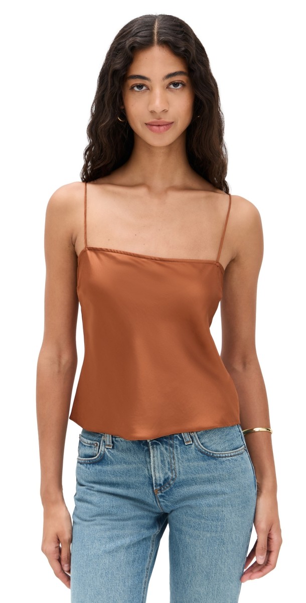 Good American Satin Camisole Copper004