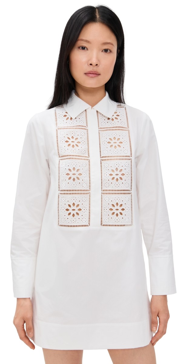 ALIGNE Ophelia Broderie Dress White