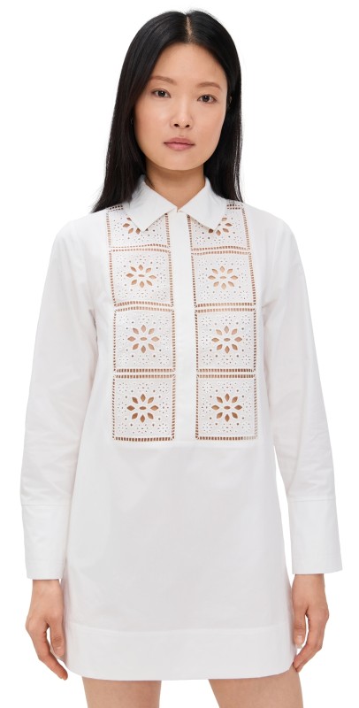 ALIGNE Ophelia Broderie Dress White