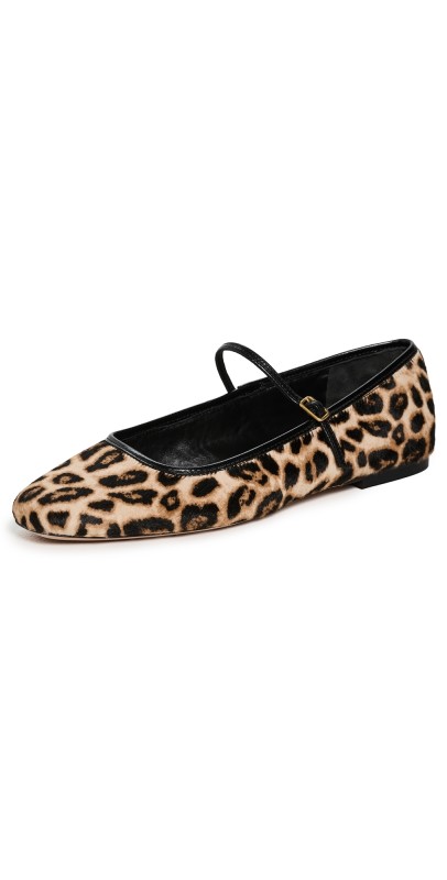 Veronica Beard Ellie Flats Leopard Black