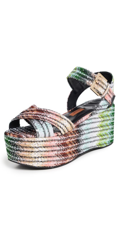 Missoni Julia Sandals Caperdoni Rainbow Metallic