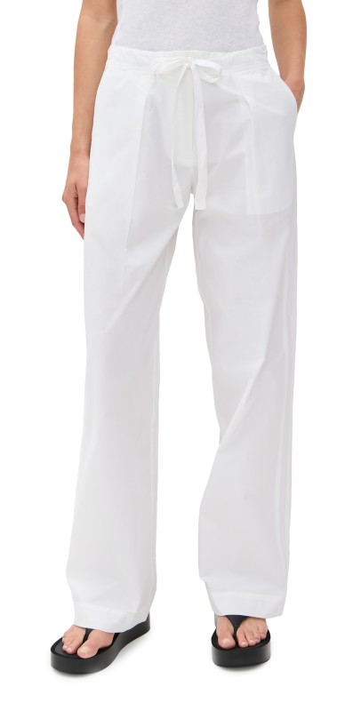 Proenza Schouler White Label Barrett Pants in Stretch Poplin White