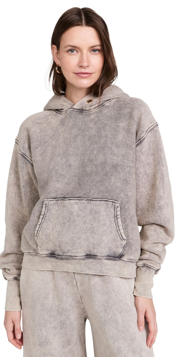 Les Tien Cara Crop Hoodie Dove Mineral