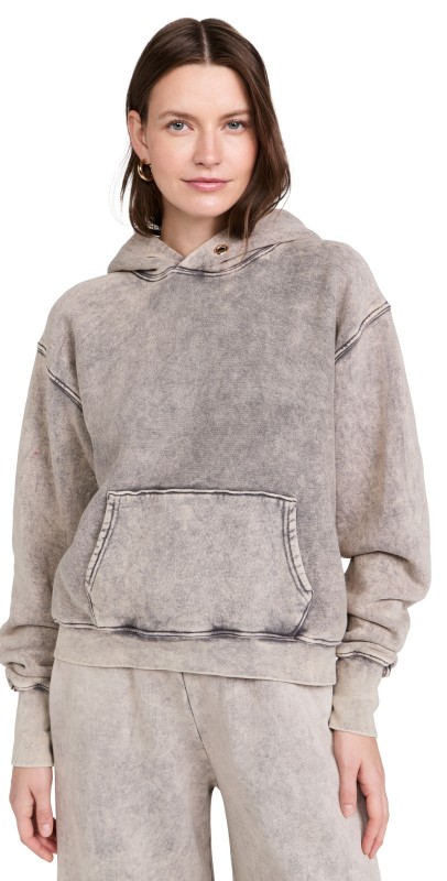 Les Tien Cara Crop Hoodie Dove Mineral