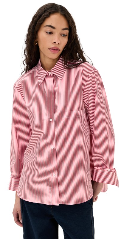 TWP Next Morning Button Down Red/White