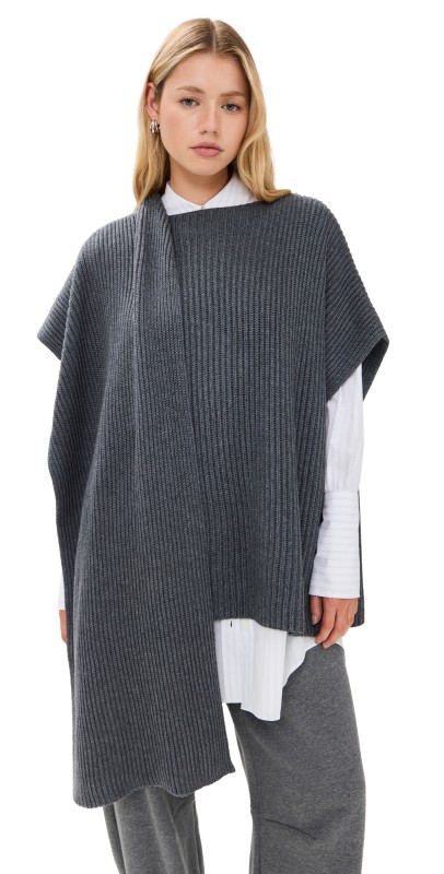Pixie Market Knit Cape Top Grey