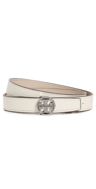 Tory Burch 1 Miller Reversible Belt Warm White/Tortora/Silver