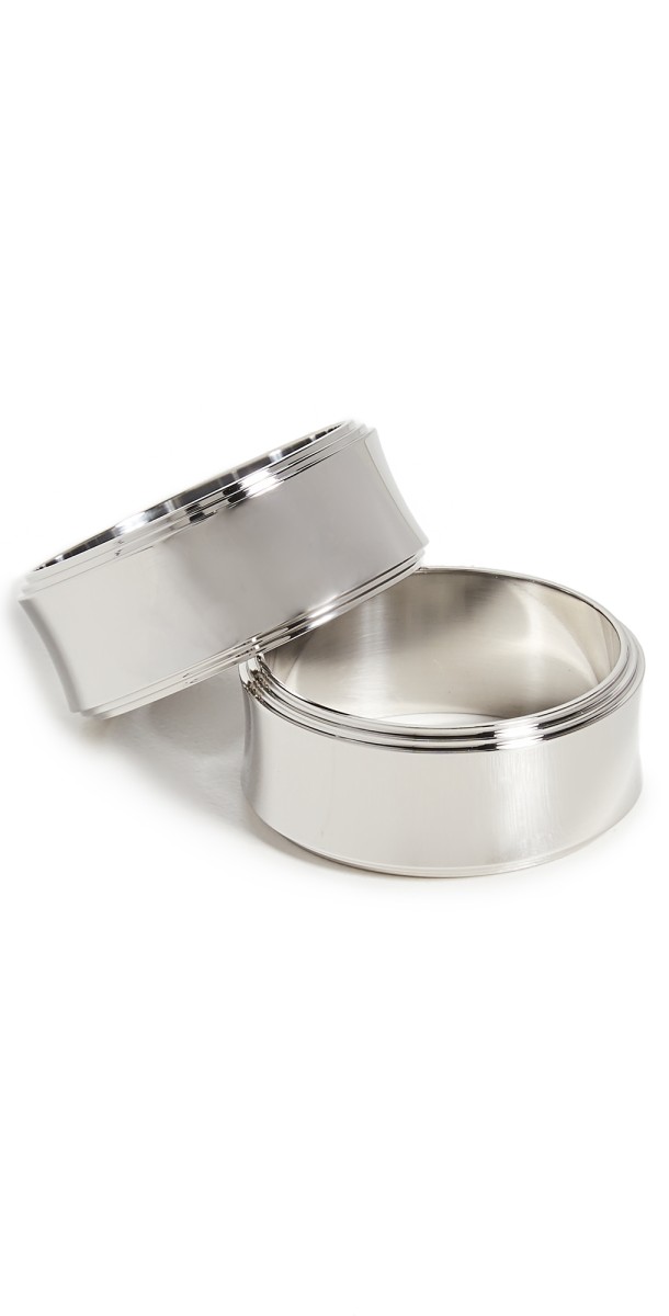 Georg Jensen Pyramid Napkin Rings (Set of 2) Stainless Steel One Size