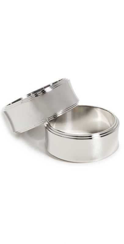 Georg Jensen Pyramid Napkin Rings (Set of 2) Stainless Steel One Size