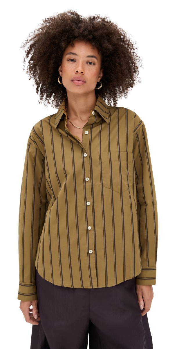 Jamie Haller The Weekend Shirt Goldenrod Stripe