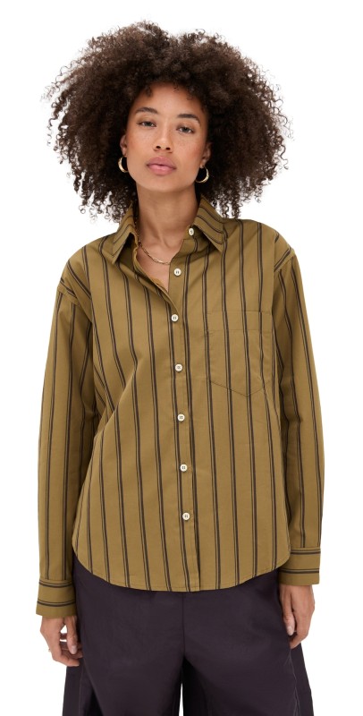 Jamie Haller The Weekend Shirt Goldenrod Stripe