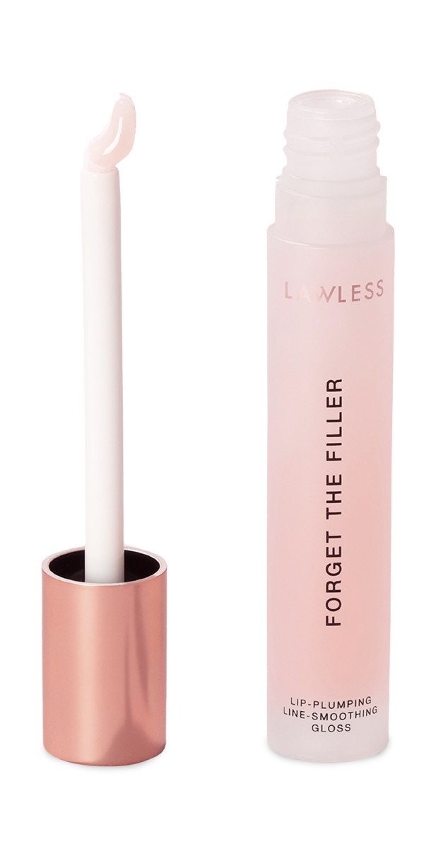 LAWLESS Queen Size Forget The Filler Lip Plumper Line Gloss With Mini Mascara Gift Rosy Outlook