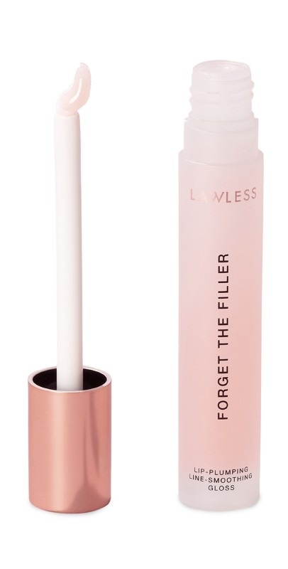 LAWLESS Queen Size Forget The Filler Lip Plumper Line Gloss With Mini Mascara Gift Rosy Outlook