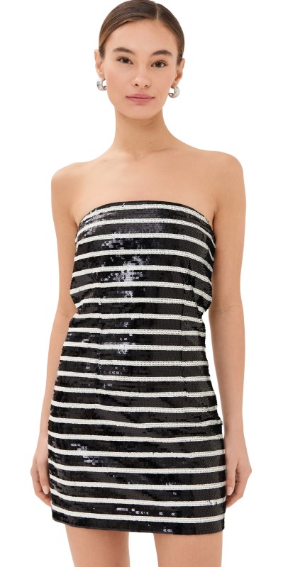 Veronica Beard Cala Dress Black/Off-white