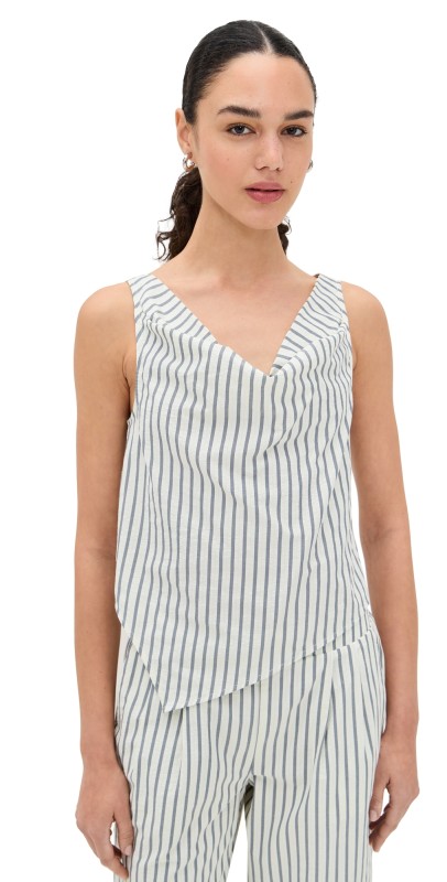 LNA Alani Top Grey Stripe
